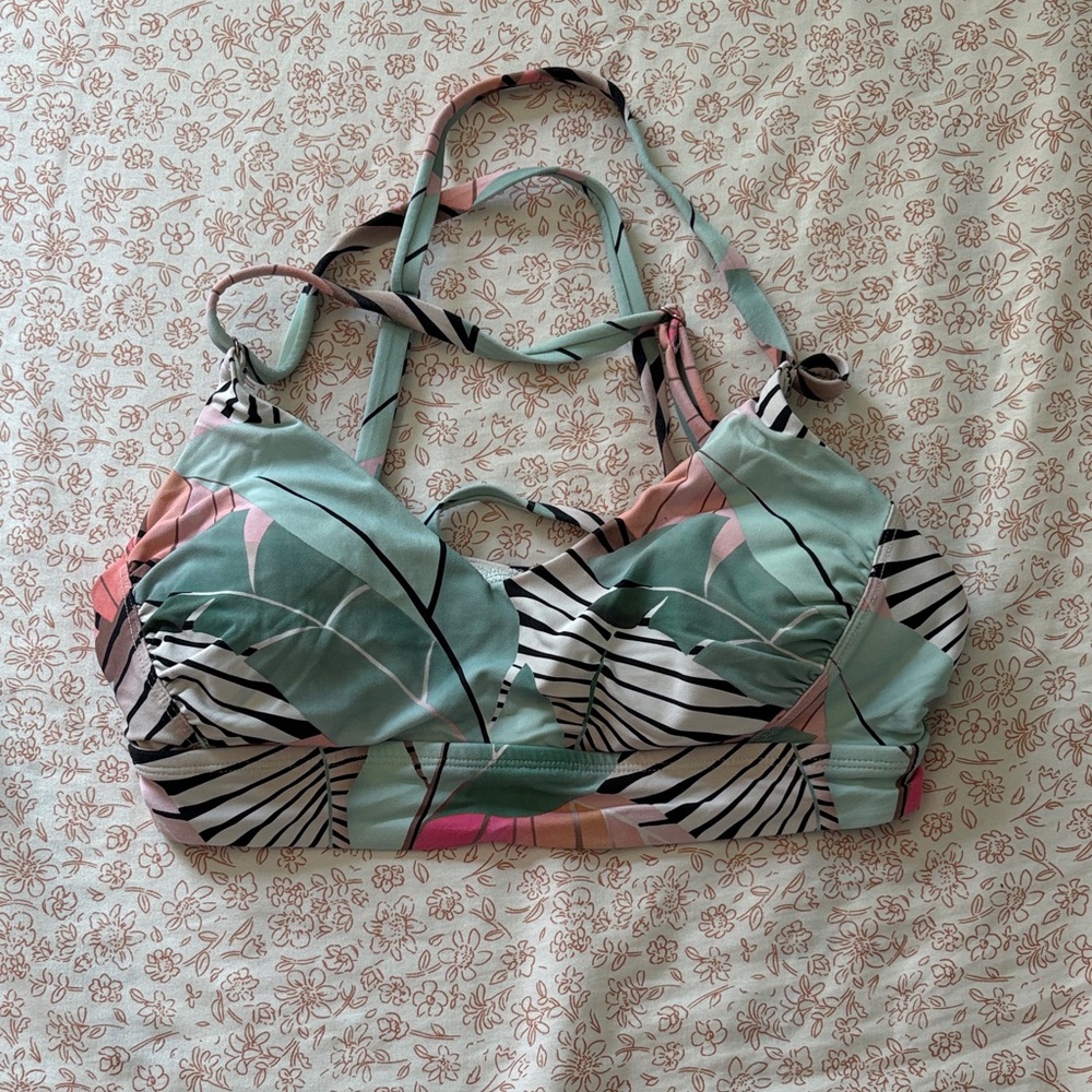 Calia Tropical Print Bikini Top